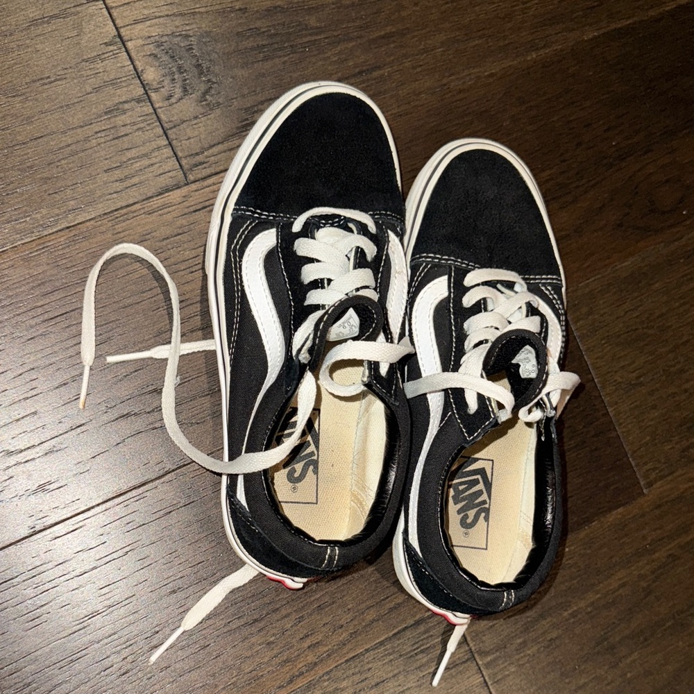 Vans Black and White Lace-Up Shoes